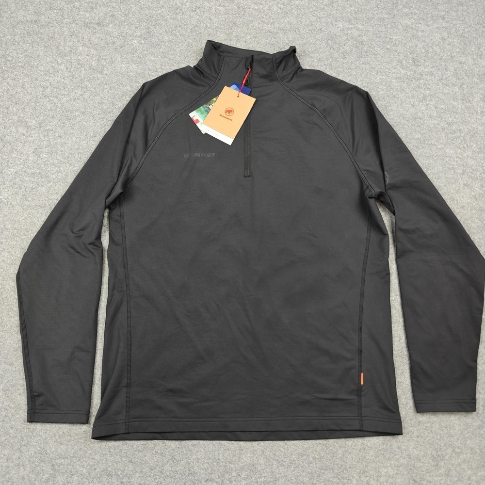Mammut Pullover Mens XL Black Half Zip Long Sleeve Snow ML Athletic Fit Ski